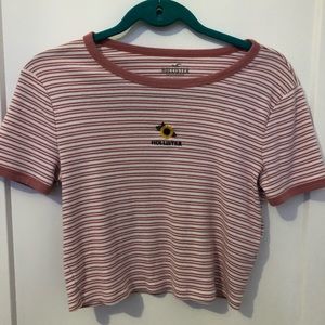 striped shirt with sunflower